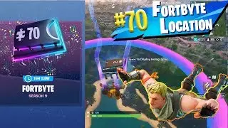 FORTNITE FORTBYTE #70 LOCATION - Accessible by skydiving through rings Lazy Lagoon Vibrant Contrails