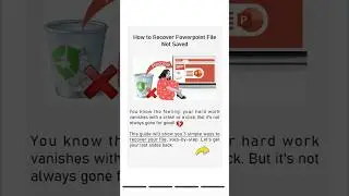 PowerPoint Crash? Here's How to Get Your File Back! #filerecovery #shorts