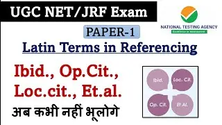 ibid. l Op.cit. l Loc.cit. l Et.al. l Refrence Abbreviations l Easy Explanation with Examples