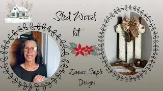 Sleigh Wood kit/ Rustic sleigh wood kit/ Primitive winter craft/Easy winter decor tutorial/