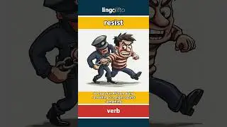 🇬🇧 Resist Meaning : Flash Card : Learn English Vocabulary