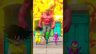 RED HULK  SAVES MINI  SUPER HEROES FROM ZOMBIE  BROTHERS #13 #shorts​#GTA5​#spiderman​