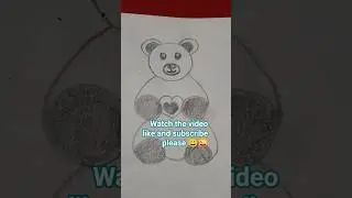 draw to taddy bear short video #art #drawing #easydrawing #khushi