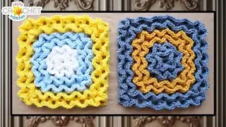 Fluted Granny Square - Granny's Magical Cupboard 2024 Calendar Blanket - November