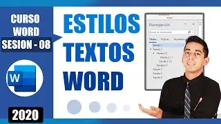 Aplicar estilos a textos en WORD (panel de navegación) | 8