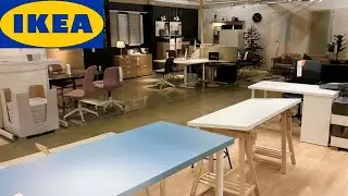IKEA OFFICE WORKSPACE FURNITURE DESKS CHAIRS TABLES SHOP WITH ME SHOPPING STORE WALK THROUGH