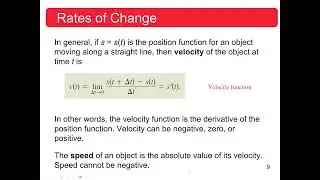 Calculus: How to use derivatives to find rates of change.  Rate of Change Formula