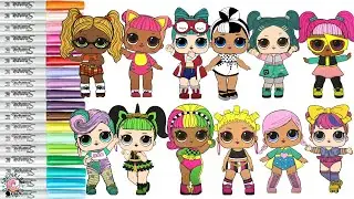 LOL Surprise Coloring Book Compilation Color Swap Glamstronaut Baby Cat Bhaddie Unicorn Super BB