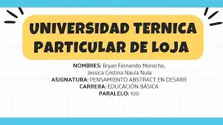 video trabajo de itinerario 1 ‐  bryan fernando morocho y jessica cristina naula