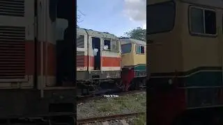 Langsiran Lokomotif BB 301 dan 304 yang dilangsir oleh Lokomotif D 301 RnB di Balai Yasa Yogyakarta