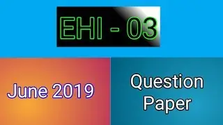 EHI - 03 June 2019 question paper