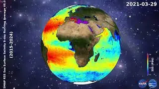 Sea Surface Salinity 8-Day Running Mean from SMAP RSS V6.0 (2015-2024)