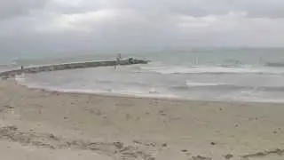 DJI Flamewheel 450 in 30 mph wind drone session surfing Harbour house Bal Harbour Fl. 10-19-15