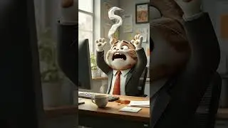 Fat Cat at Work | The Email Disaster #cat #animation #funny #memes #cartoon