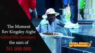 THE MOMENT REV KINGSLEY AIGBE GAVE THE CHURCH SECRETARY A CASH GIFT OF #1,000,000