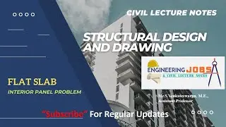 SDD | Unit 3 Flat Slab | Interior Panel Design  | Problem | Part 2 in Tamil |Revision