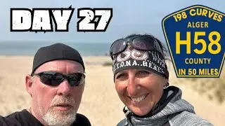 Must ride Motorcycle Route H58 Michigan UP by Lake Superior and riding over Mackinaw Bridge