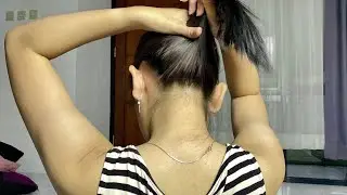Beautiful Woman ✨ Gorgeous Black Silky Hair | Gentle Hair Pulling & Relaxing Hair Play
