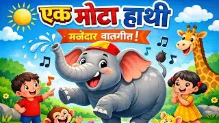 Ek Mota Hathi 🐘 | Hindi Rhymes for Kids | Funny Cartoon Poem | Kids Songs Hindi