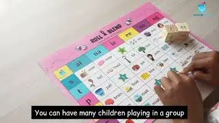 wonderLearn Literacy Roll and Blend Board Game-  Educational Toy For Kids