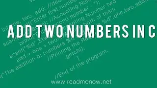 4.Addition of two number in c language  | c  programing language.