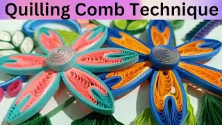 Quilling comb flower | Quilling 2 color comb flower | Quilling flower design