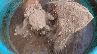 New Video Reused Pure Cement Crumbling in Water Grainy Crunchy Crumbles Satisfying Video 