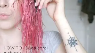 How to : Dyed your hair in coral pink with Bleach London.