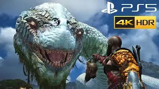 GOD OF WAR PS5 All World Serpent (Giant Snake) Scenes - 4K ULTRA HD 60FPS HDR