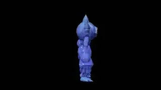 Low Poly Stylized Crystal Elemental   Magic Frost Guardian   PBR