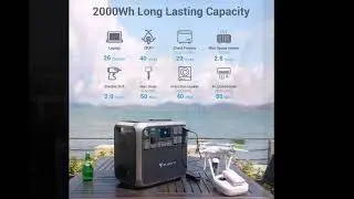 BLUETTI Portable Power Station AC200P 2000W 2000Wh Solar Generator 700W PV Max  Backup Battery Pack