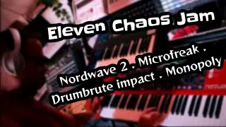 Eleven Chaos JAM - Face D / Nordwave 2, MicroFreak,  Behringer monopoly, DrumBrute impact 11/8