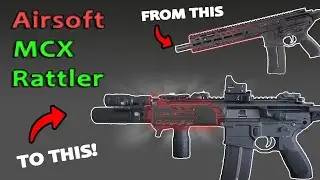 Конверсия страйкбольного MCX Rattler из комплекта короткого цевья и внешнего ствола Laylax