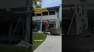 Electric Retractable Awning Install ☀️🌧️ LED Lights #HomeImprovement #Patio