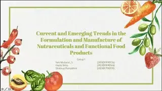 Functional Food: Ch 1 Formulation and Manufacturing
