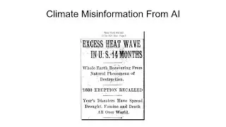 Climate Misinformation From AI