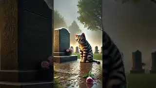 A poor cat missing its owner #cartoon #sad #cat #miaw #kitten #animation #3d