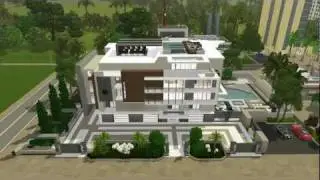 The Sims 3 Modern Concept Appartment Block PART 1