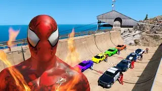 GTA 5 Mount Chiliad Mega-Ramp: King Kong & Shark Attack!