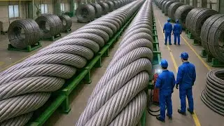 Inside the Steel Cable Factory | The Complete Process of Making Steel Cables (Full Process)