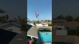 #flips #shorts #parkour #crazy JUMPING FROM TOP  INTO THE POOL|#flipfails #freerunning #cliff jump