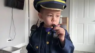 Golray Police Officer Costume for Kids Boys with Police Toys Accessories