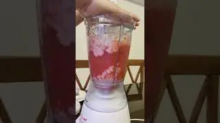💥🍇🍓🧊🧉🥛💥Blending Strawberry Grapes in Ice and Milk and Honey #shorts#asmr#trending#arlene#milk#grapes