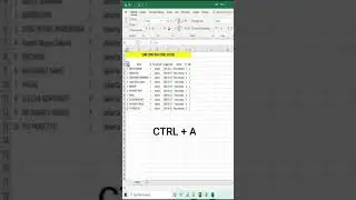 Cara cepat buat tabel di excel. #Short