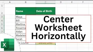 How to Center Worksheet Horizontally in Excel