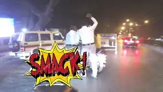 Police slapping squids at checkpoint