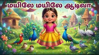 மயிலே மயிலே ஆடிவா 🦚 | குழந்தைகள் மகிழ்ச்சி பாடல்| Mayile Mayile Aadiva 🦚 | Cute Tamil Kids Rhyme|