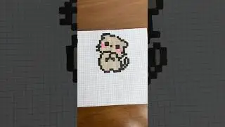 Cute pixel art Idea 🥹😍 #cat #animals #love #cute #pixelart #cats #art #tutorial #drawing #shorts