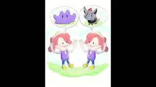 Drawing Ditto and Zorua in Pokemon Pokopia! [Pokemon Fanart] [Pok&eacute;mon Pokopia Ditto and Zorua]