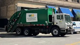 Waste Management Garbage Truck In Downtown Chicago
